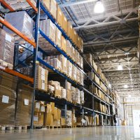 Interior of a modern large warehouse industry